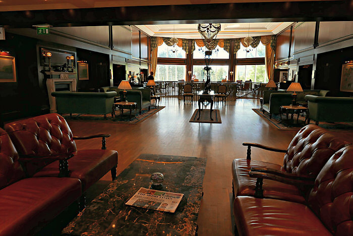 The expansive Powerscourt Hotel lobby.