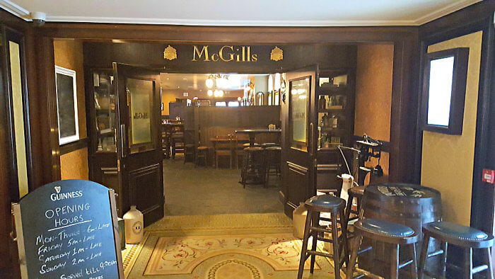 McGill's Irish Pub, an onsite dining option at Powerscourt Hotel Resort Spa, Ireland