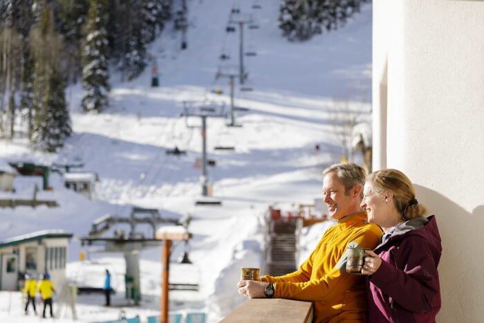 The Blake offers hotel guests ski-in/ski-out access to Taos Ski Valley in New Mexico.