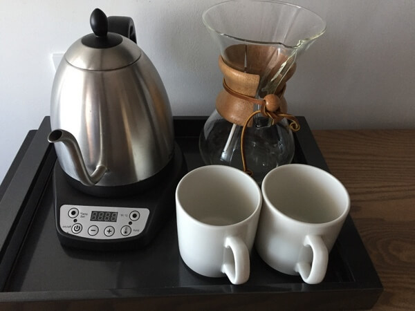 Coffee service, The Walper boutique hotel, Kitchener, Ontario, Canada