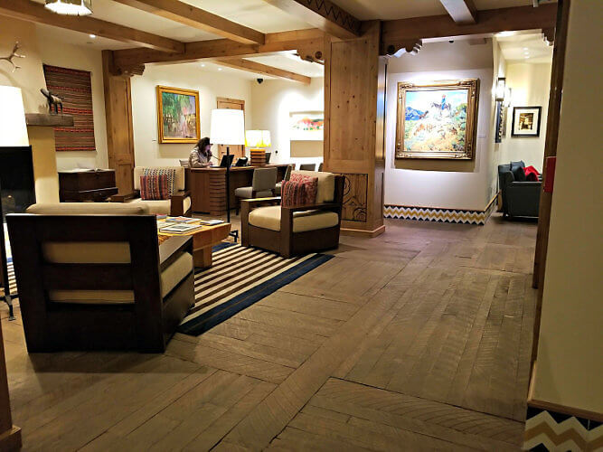 The Blake, a hotel lodge in Taos Ski Valley, New Mexico, is all about its art, from the lobby to each of the floors.