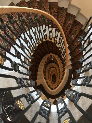 Stairs, Badrutt's Palace Hotel, St. Moritz, Switzerland