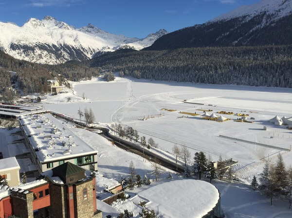 Mountain views, Badrutt's Palace Hotel, St. Moritz, Switzerland