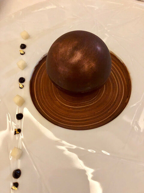 chocolate dessert, l'ocean restaurant, grand hotel thalasso & spa, saint jean de luz, france, chef christophe grosjean