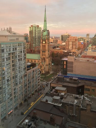 Room view, Omni King Edward Hotel, Toronto, Ontario, Canada