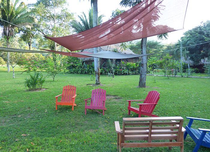 Sitting area at Bocawina Resort near Dangriga and Hopkins, Belize