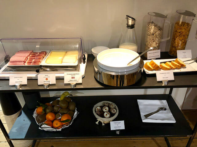 breakfast buffet, hotel de tourny, bordeaux, france