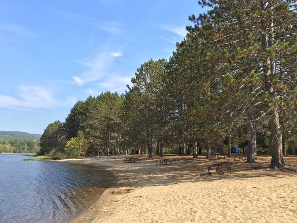 Beach, Samuel de Champlain Provincial Park, Mattawa, Ontario, Canada