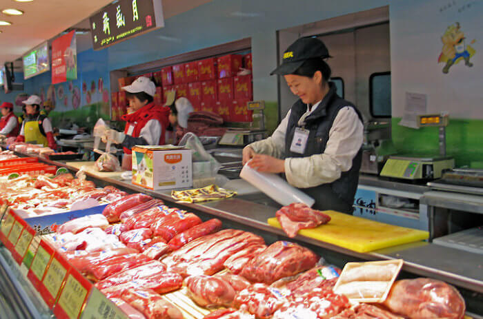 Lotus Supermarket, Golden Resources Shopping Mall, Beijing, China (Photo by Susan McKee)