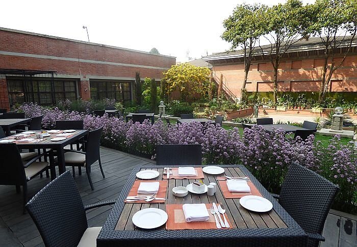 Outdoor dining at Soaltee Crowne Plaza