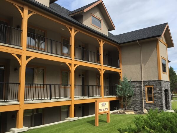 Condo exterior, Bighorn Meadows Resort, Radium Hot Springs BC Canada