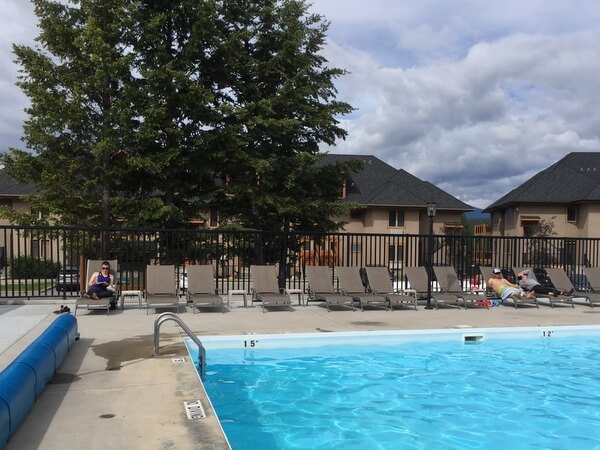 Pool, Bighorn Meadows Resort, Radium Hot Springs BC Canada