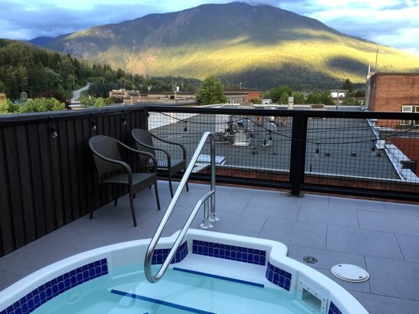 Hot tub, Explorer's Society Hotel, Revelstoke BC Canada