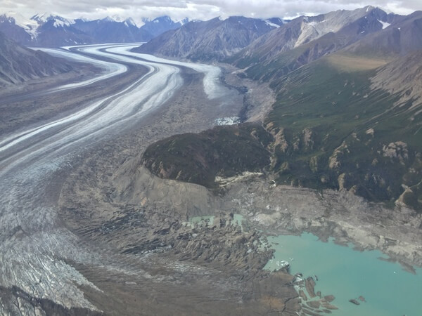 Flightseeing over the glaciers, Kluane National Park, Yukon, Canada