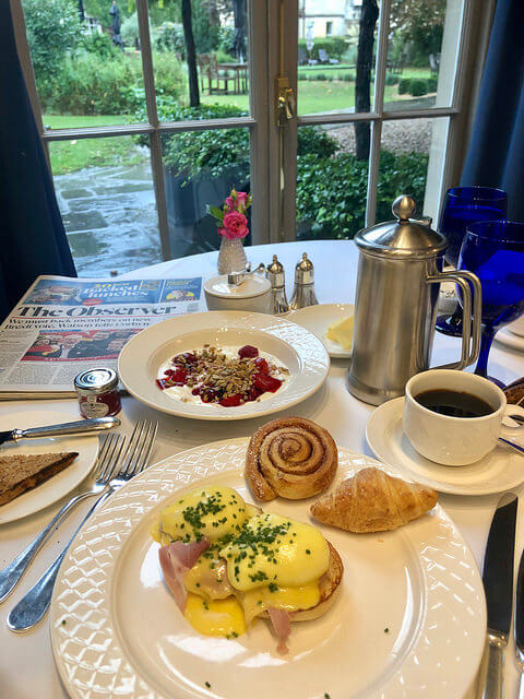 breakfast dower house restaurant, royal crescent hotel & spa, bath england luxury hotel