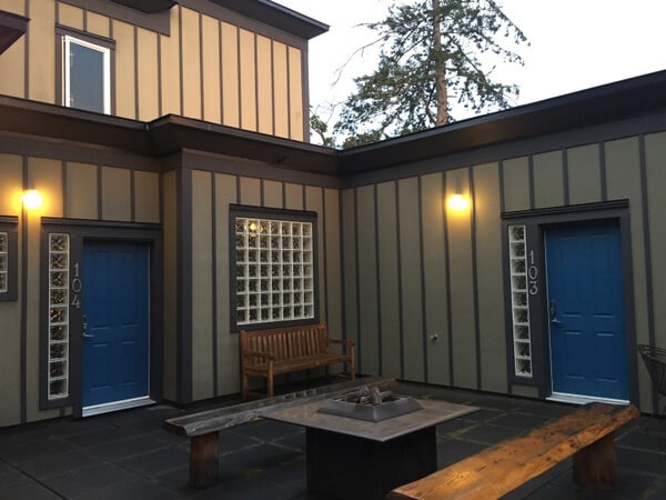 Suite entrance, Sooke Harbour Resort & Marina, Sooke BC Canada