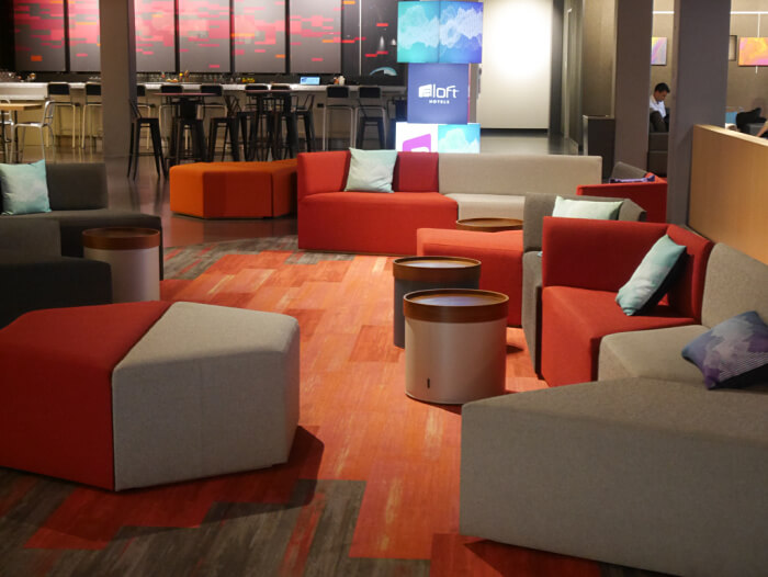 bar lounge area at aloft seatac