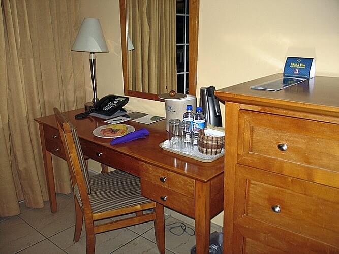 Guestroom, Fort Young Hotel, Roseau, Dominica (Photo by Susan McKee)