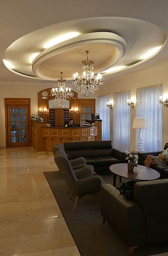 Lobby of Prince de Ligne Hotel on the main square in Teplice, Czech Republic, 1.5 hours north of Prague