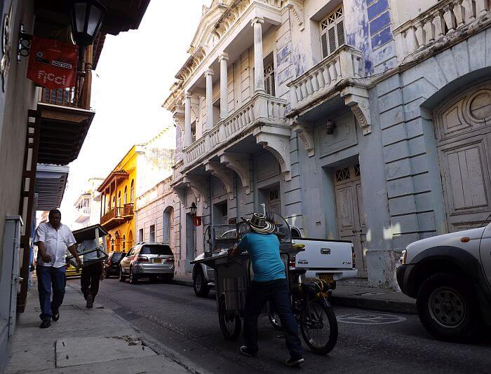 Cartagena Colombia historic center street