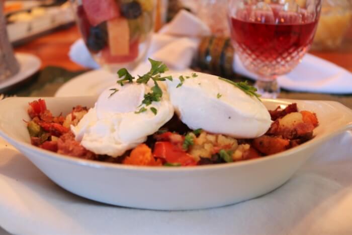 Terrific breakfast at Green Acres B&B in Simsbury, CT