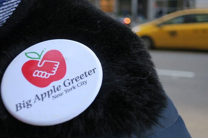 big apple greeter button 