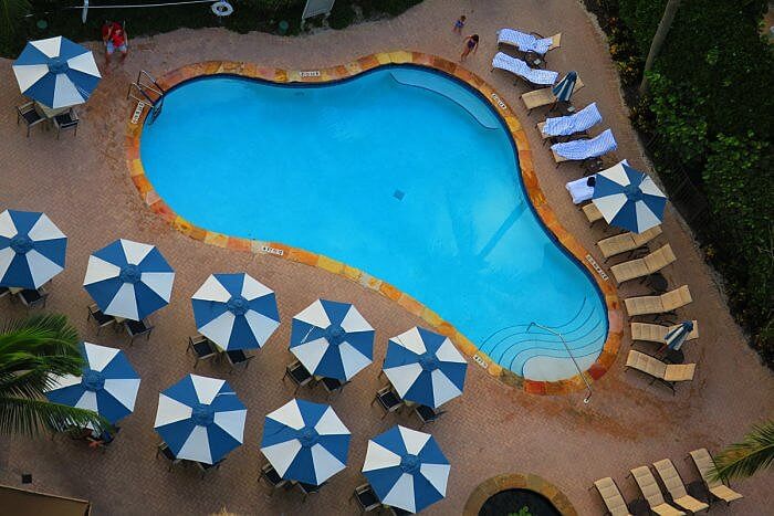 Aerial pool view