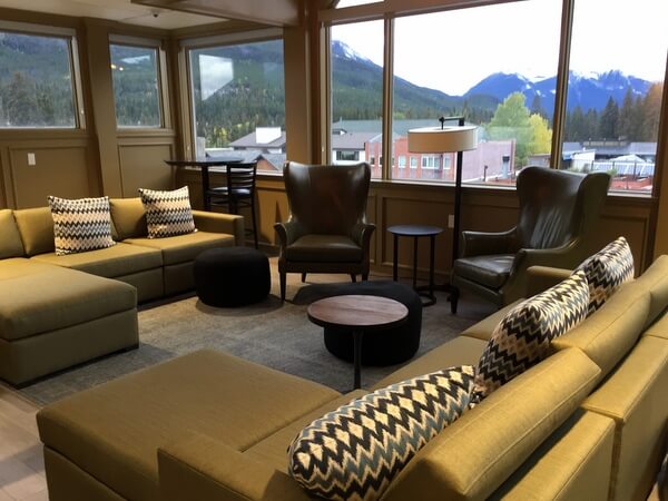 Rooftop lounge, Mount Royal Hotel, Banff, Alberta, Canada