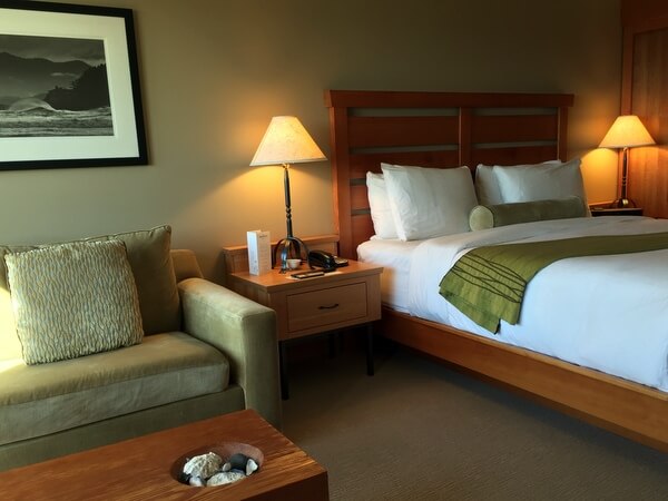 Guest room, Wickaninnish Inn, Tofino BC Canada