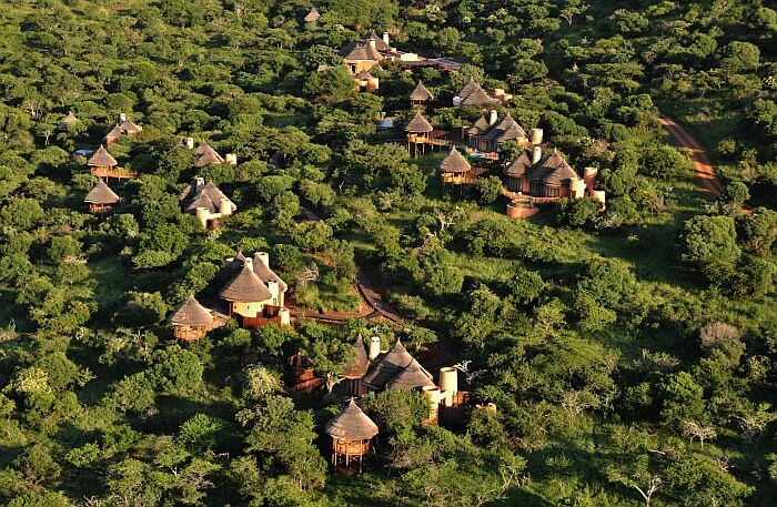 Aerial photo of Thanda Safari Lodge