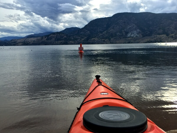 Kayaking on Skaha Lake, Penticton BC Canada