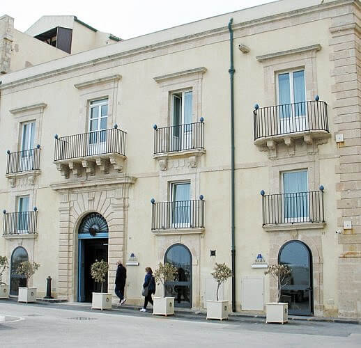 Exterior, Hotel Algila, Siracusa, Sicily (Photo by Susan McKee)