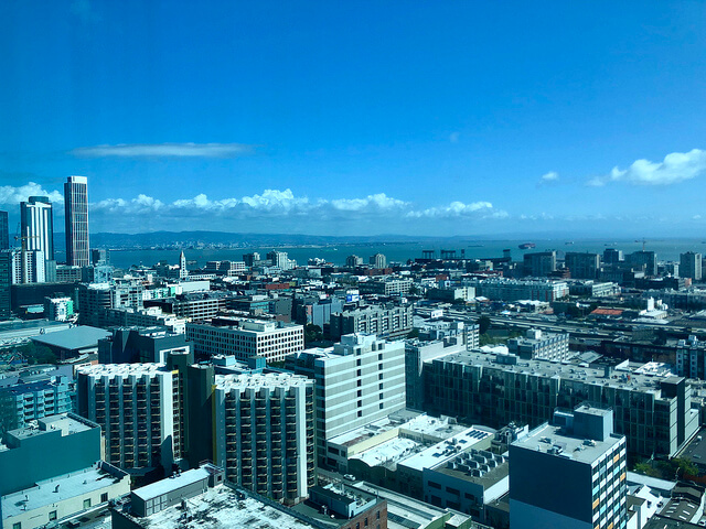 san francisco skyline view from intercontinental san francisco hotel