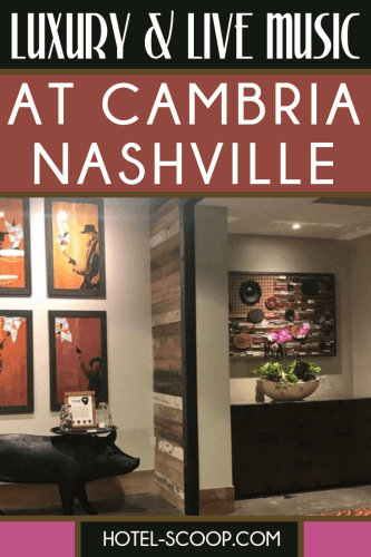 Lobby of Cambria Nashville hotel