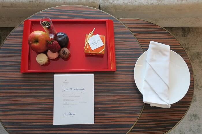 Welcome Plate, Kempinski Corvinus Budapest