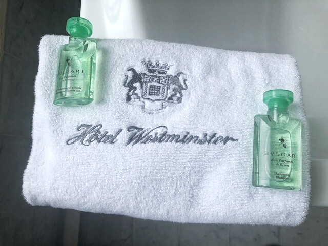 bulgari amenities in bathroom hotel westminster