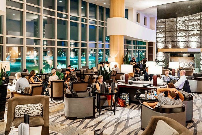 Fairmont Vancouver Airport lobby lounge