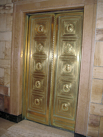 Elevator doors, Chateau Laurier, Ottawa, Canada