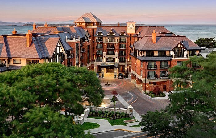 Exterior Aerial View Oak Bay Beach Hotel