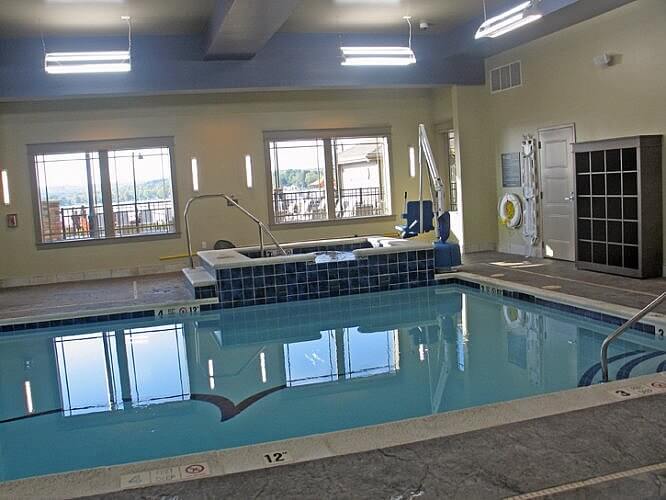 Indoor pool, Chautauqua Harbor Hotel, Celoron, New York (Photo by Susan McKee)