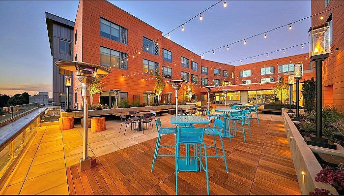 Sky Deck, Eugene's only rooftop bar is at Hyatt Place Eugene Oakway Center.