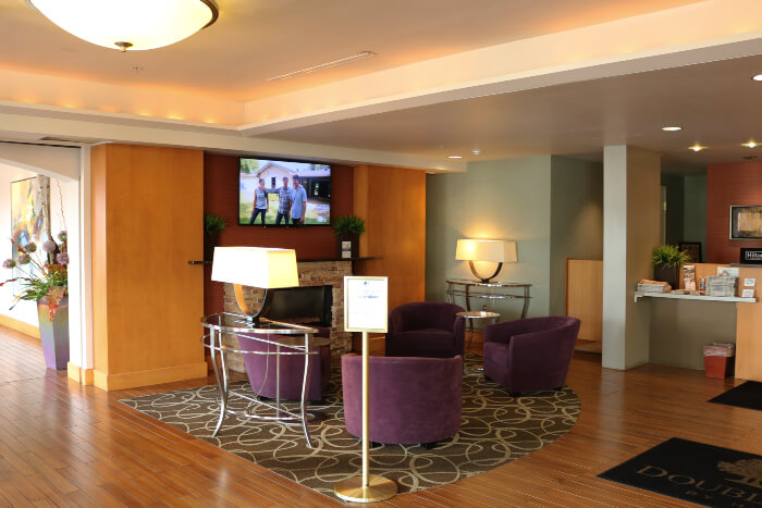 Akron Doubletree hotel lobby