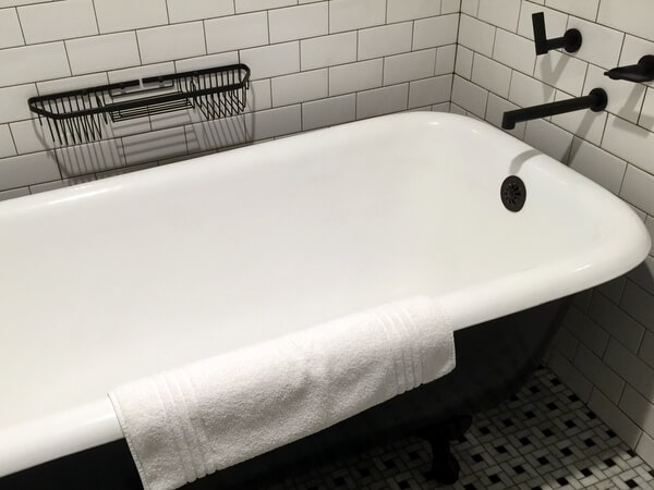 Clawfoot tub, Hotel Theodore, Seattle, Washington