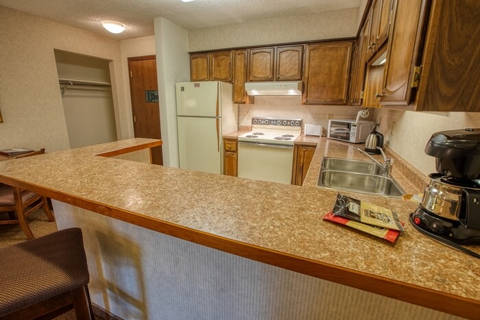 Kitchen area at Sophie Suites Station