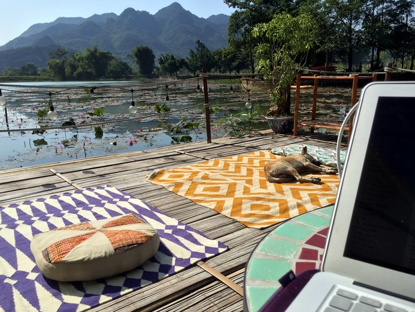 Terrace views, Mai Chau Lodge, Vietnam