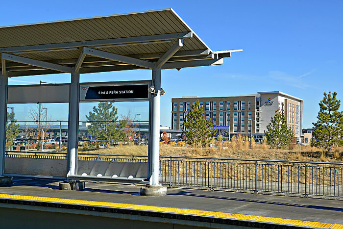 The Hyatt Place Pena Station is a short walk to The A-Line RTD public transportation to and from DIA and downtown Denver.