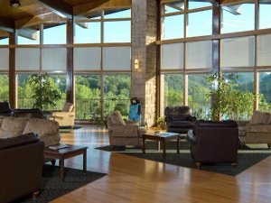 Newly renovate lounge at Buckhorn Lake State Park