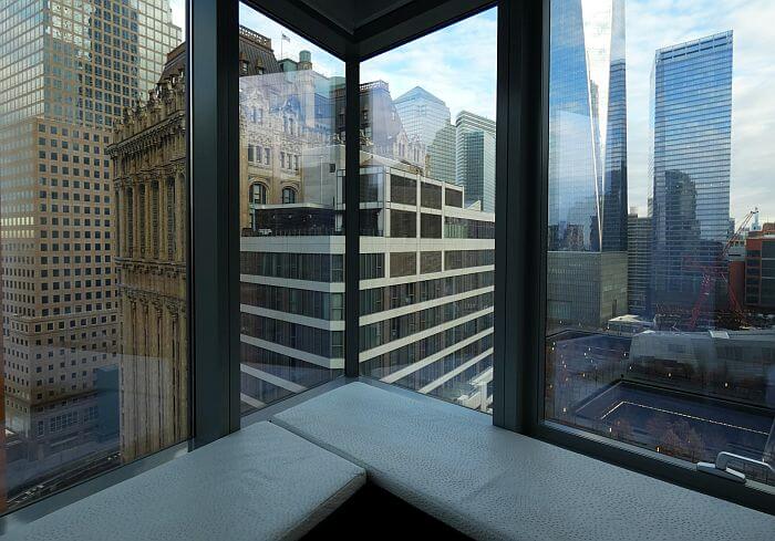 Corner room New York City view downtown