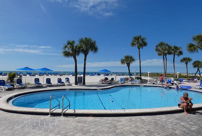 Tradewinds Resort adult pool by the beach