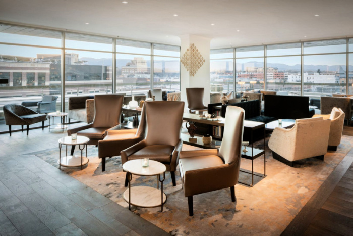 Cocktails, sunsets and views of the Front Range at the on-site Sunset Lounge. Photo: The Elizabeth Hotel